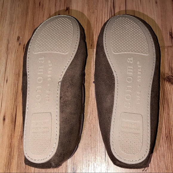 NEW Sonoma House Slippers Shoes Brown Womens NWOT - Picture 4 of 13